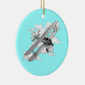  vliegtuig keramisch ornament (Rechts)