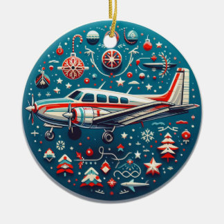 Vliegtuig Kerst Ornament