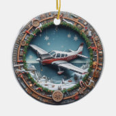 Vliegtuig Kerst Ornament (Voorkant)