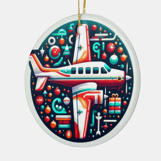 Vliegtuig Kerst Ornament (Links)