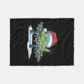 Vliegtuig Kerstboom Lights Merry Christmas XMA Fleece Deken (Voorkant (Horizontaal))