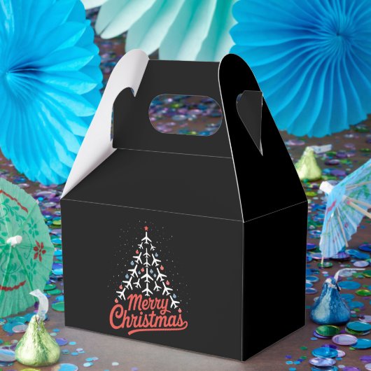 Vliegtuig Kerstboom Piloot Bedankdoosjes (Feest)