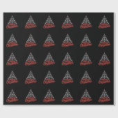Vliegtuig Kerstboom Piloot Cadeaupapier (Vlak)