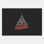 Vliegtuig Kerstboom Piloot Inpakpapier Vel (Voorkant)