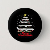 Vliegtuig Kerstboom Vrolijk Kerstfeest Hoogstwaars Ronde Button 5,7 Cm (Voorkant)
