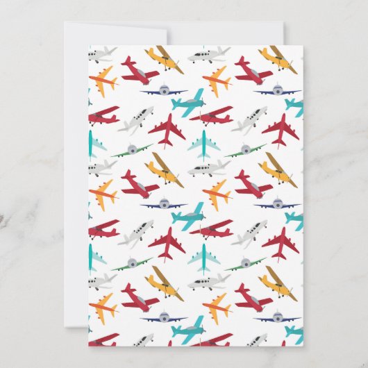 Vliegtuig Kinder 1e verjaardag Party Time Flies Kaart (Achterkant)