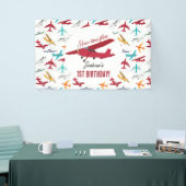 Vliegtuig Kinder 1e verjaardag Party Time Flies Spandoek (Beurs)