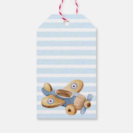 vliegtuig Kinder Speelgoed Dank u geschenken Labe Cadeaulabel (Achterkant)