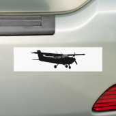 Vliegtuig Klassieke Cessna Black Silhouette Flying Bumpersticker (Op auto)