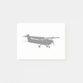 Vliegtuig Klassieke Cessna Black Silhouette Flying Post-it® Notes (Voorkant)