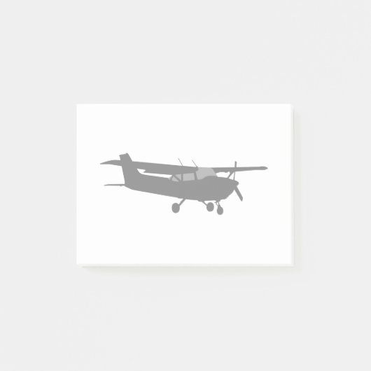 Vliegtuig Klassieke Cessna Black Silhouette Flying Post-it® Notes (Voorkant)