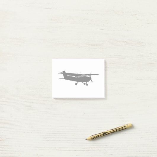 Vliegtuig Klassieke Cessna Black Silhouette Flying Post-it® Notes (Op bureau)