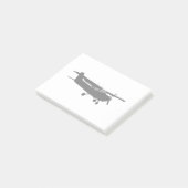Vliegtuig Klassieke Cessna Black Silhouette Flying Post-it® Notes (Schuin)