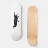 Vliegtuig Klassieke Cessna Black Silhouette Flying Skateboard (Voorkant)