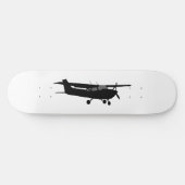 Vliegtuig Klassieke Cessna Black Silhouette Flying Skateboard (Horizontaal)