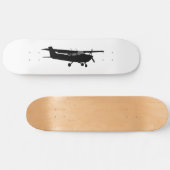 Vliegtuig Klassieke Cessna Black Silhouette Flying Skateboard (Horizontaal)