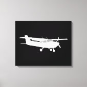 Vliegtuig Klassieke Cessna Silhouette Flying Decor Canvas Afdruk (Voorkant)