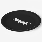 Vliegtuig Klassieke Cessna Silhouette Flying Decor Papieren Bordje (Gekanteld)