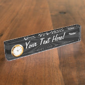 Vliegtuig Klassieke Cessna Silhouette Flying Sunbu Naambordje (Zijkant)