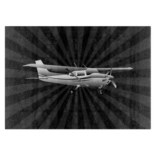 Vliegtuig Klassieke Cessna Silhouette Flying Sunbu Snijplank (Voorkant)