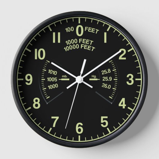 Vliegtuig klok (Voorkant)