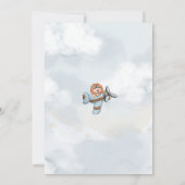 Vliegtuig Leeuw Baby shower Kaart (Achterkant)