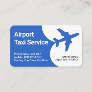 Vliegtuig Luchthaven Taxi Dienst Visitekaartje