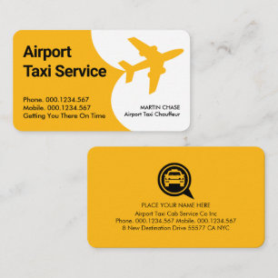 Vliegtuig Luchthaven Taxi Service Visitekaartje