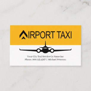 Vliegtuig Luchthaven Taxi Service Visitekaartje