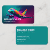 Vliegtuig Luchtvaart Visitekaartje (Voorkant / Achterkant)