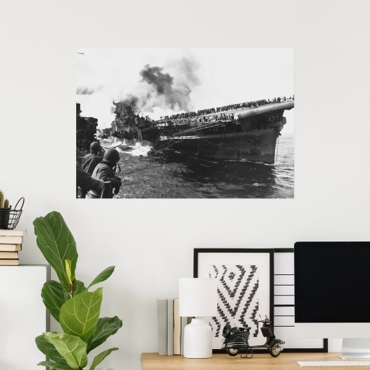 Vliegtuig luchtvaartmaatschappij USS Franklin (CV- Poster (Thuiskantoor)