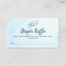  Vliegtuig Luier Raffle Behuizing Kaart