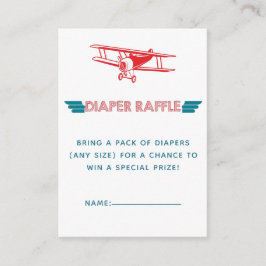 Vliegtuig Luier Raffle Tickets Informatiekaartje