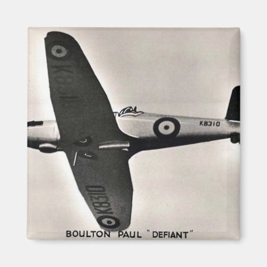 Vliegtuig Magnet - Boulton Paul Defiant (Voorkant)