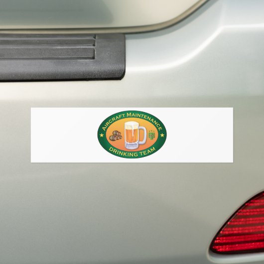Vliegtuig Maintenance Drink Team Bumpersticker (Op auto)
