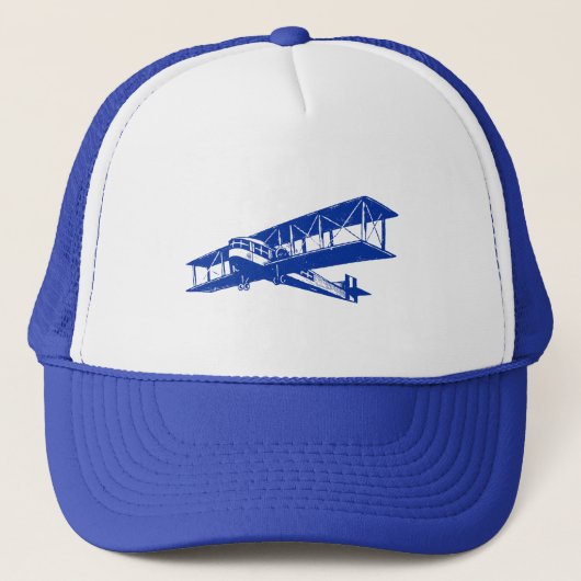 vliegtuig - marineblauw trucker pet (Voorkant)