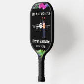 Vliegtuig Marshaller Gewoon een jongen Grappig Gez Pickleball Paddle (Links)