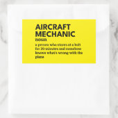 Vliegtuig Mechanic Definition – Toolbox Rechthoekige Sticker (Tas)