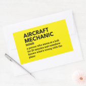 Vliegtuig Mechanic Definition – Toolbox Rechthoekige Sticker (Envelop)