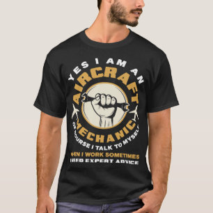 Vliegtuig Mechanic Expert Aviation Funny Vliegtuig T-shirt