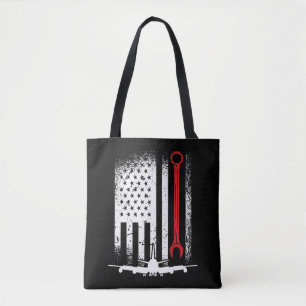 Vliegtuig Mechanic Flag Plane Aviation Pilot Plane Tote Bag