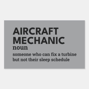 Vliegtuig Mechanic - Funny Aviation Definitie Rechthoekige Sticker