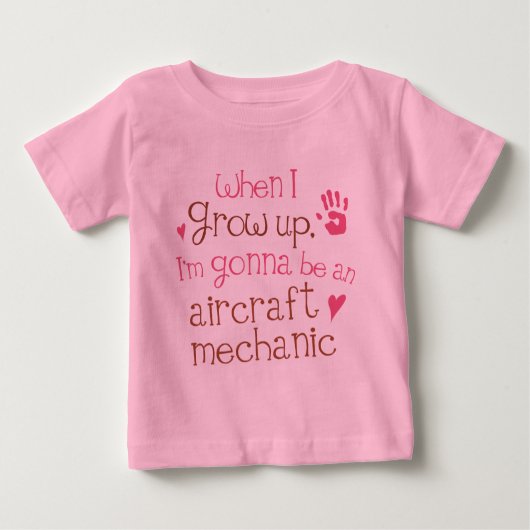 Vliegtuig Mechanic (Future) Baby Baby T-Shirt (Voorkant)