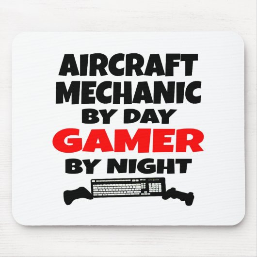 Vliegtuig Mechanic Gamer Muismat (Voorkant)