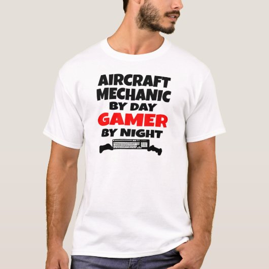 Vliegtuig Mechanic Gamer T-shirt (Voorkant)