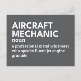 Vliegtuig Mechanic - Grappige definitie Feestdagenkaart