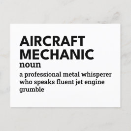 Vliegtuig Mechanic – Humor Definition Feestdagenkaart