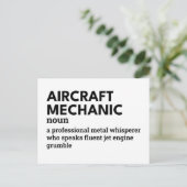 Vliegtuig Mechanic – Humor Definition Feestdagenkaart (Staand voorkant)