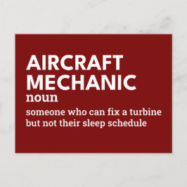 Vliegtuig Mechanic - Laugh-Out-Loud Definition Feestdagenkaart