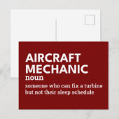 Vliegtuig Mechanic - Laugh-Out-Loud Definition Feestdagenkaart (Voorkant / Achterkant)